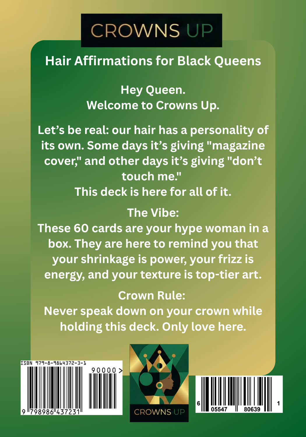 Crowns Up Hair Affirmations for Black Queens