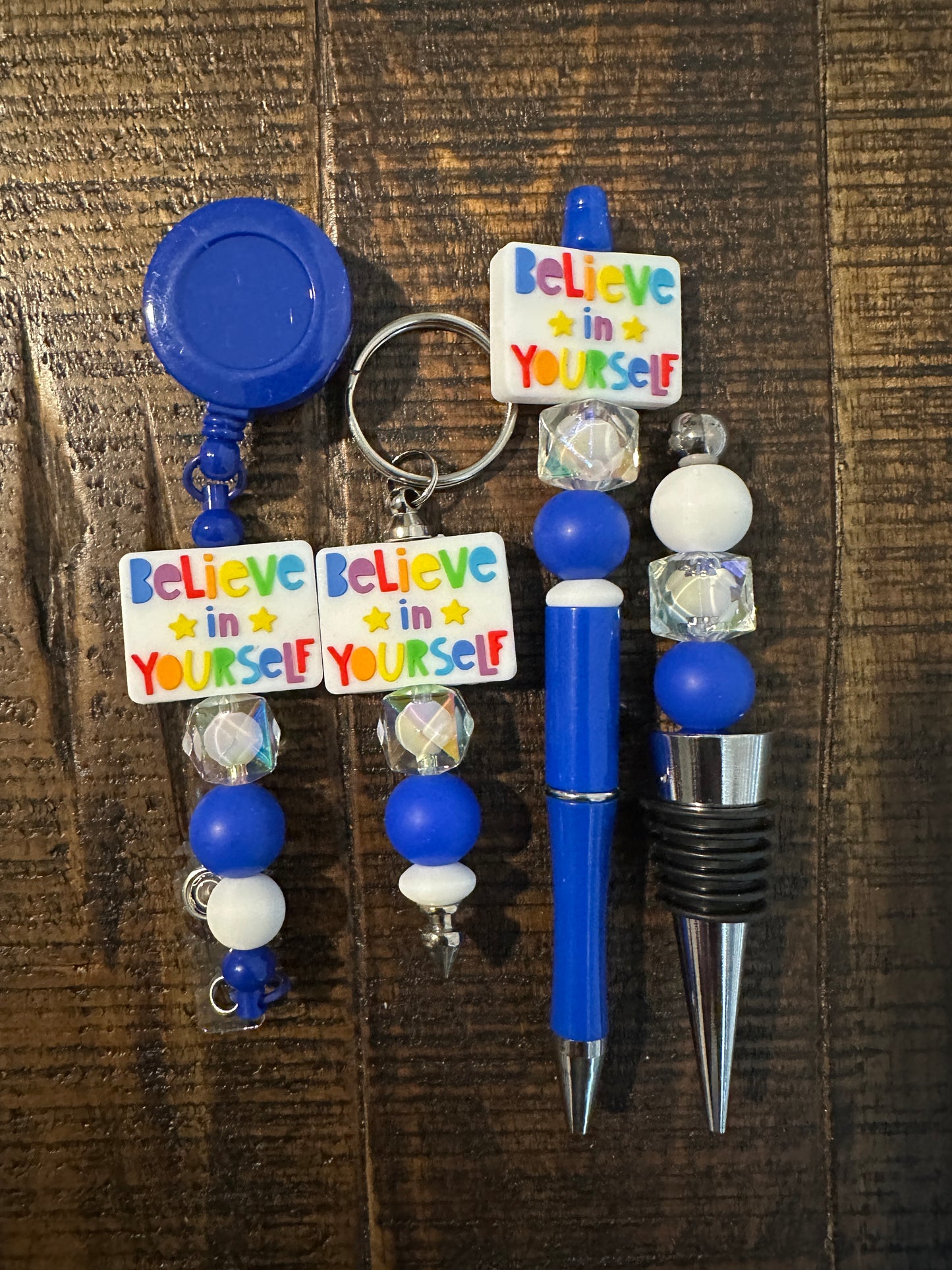 Beaded Sets (Blue Options)-Pen Keychain Lanyard Stopper