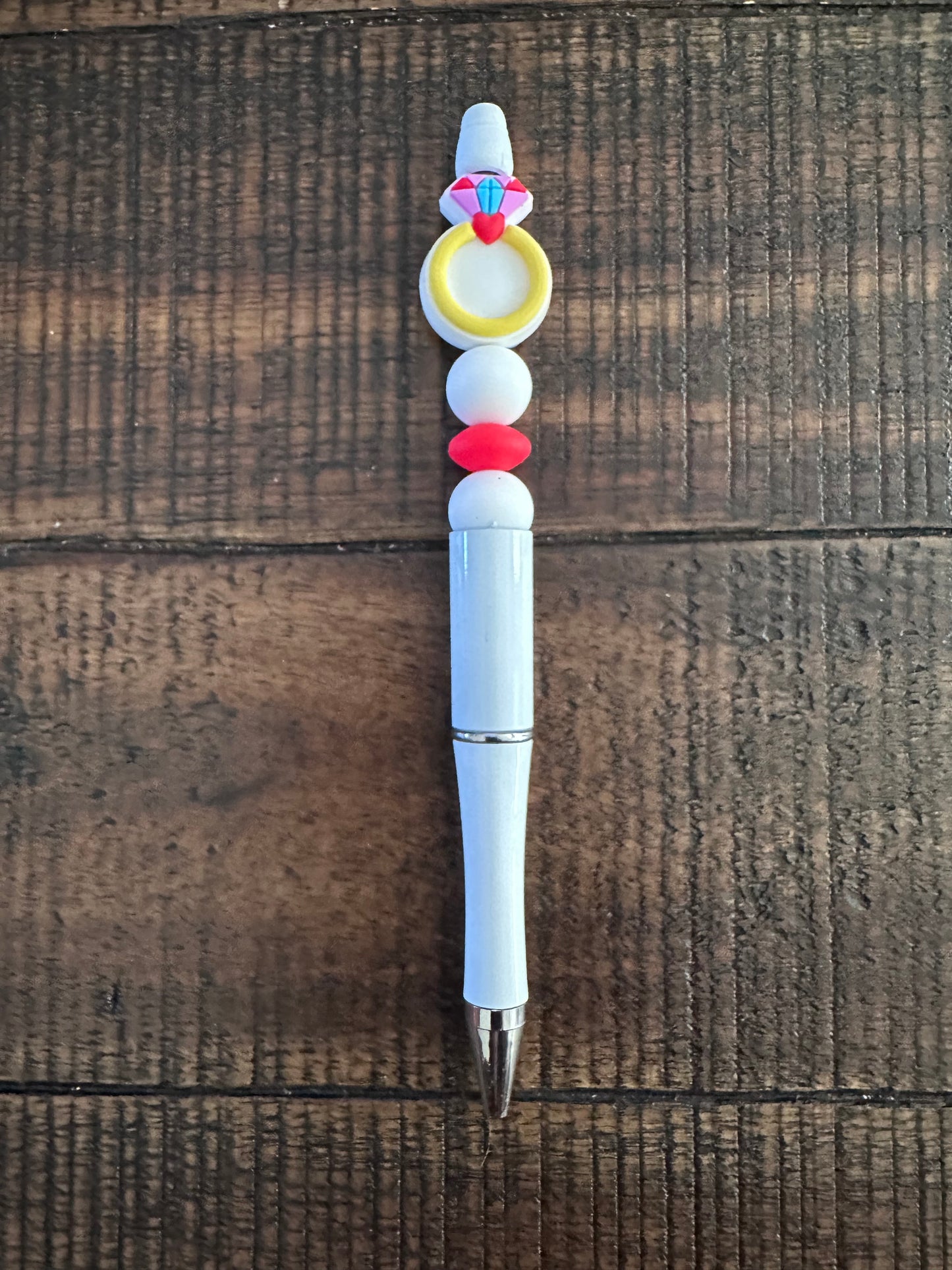 Engagement Ring Beaded Pens