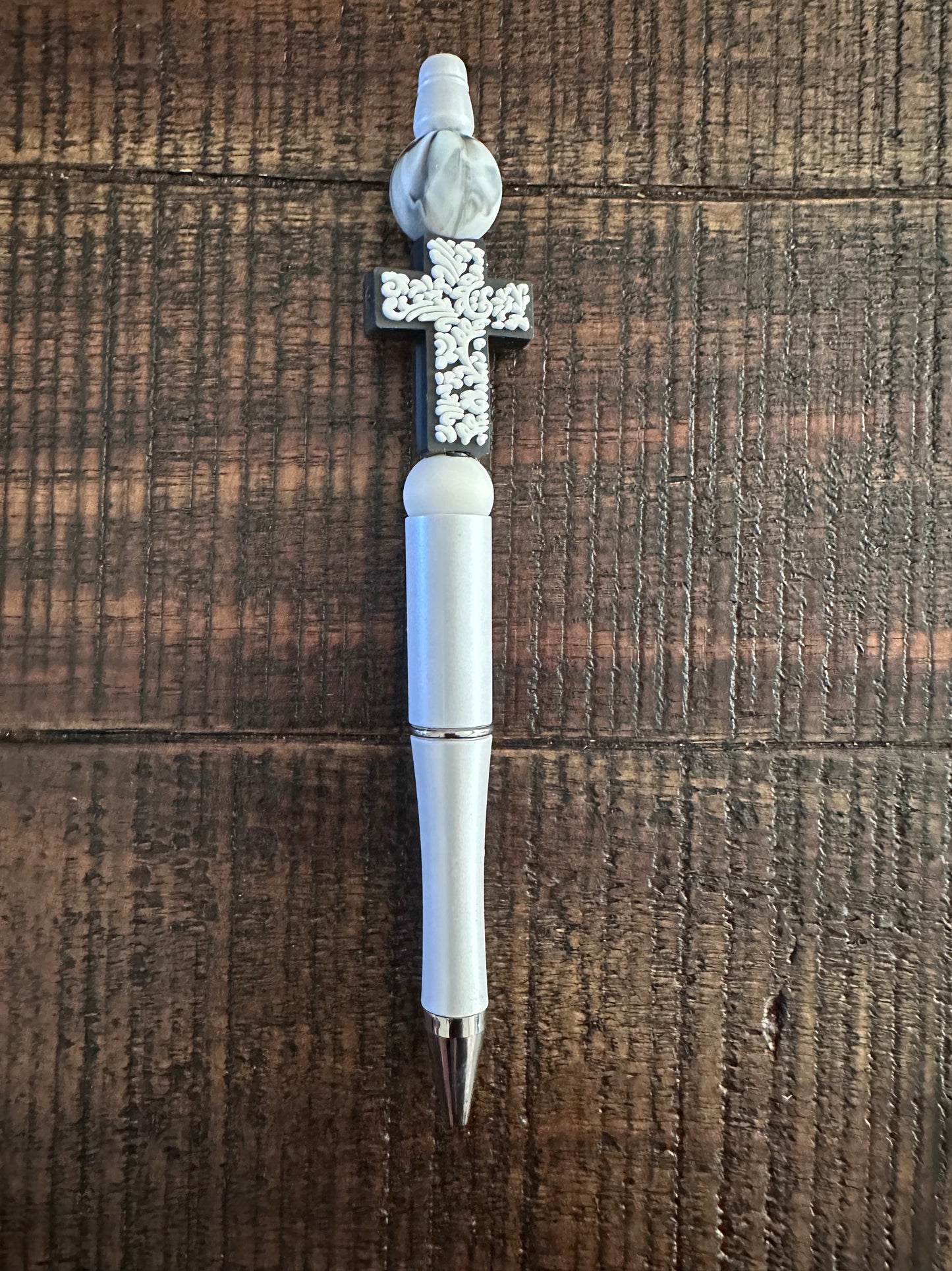 Beaded Pens & Styluses (White)