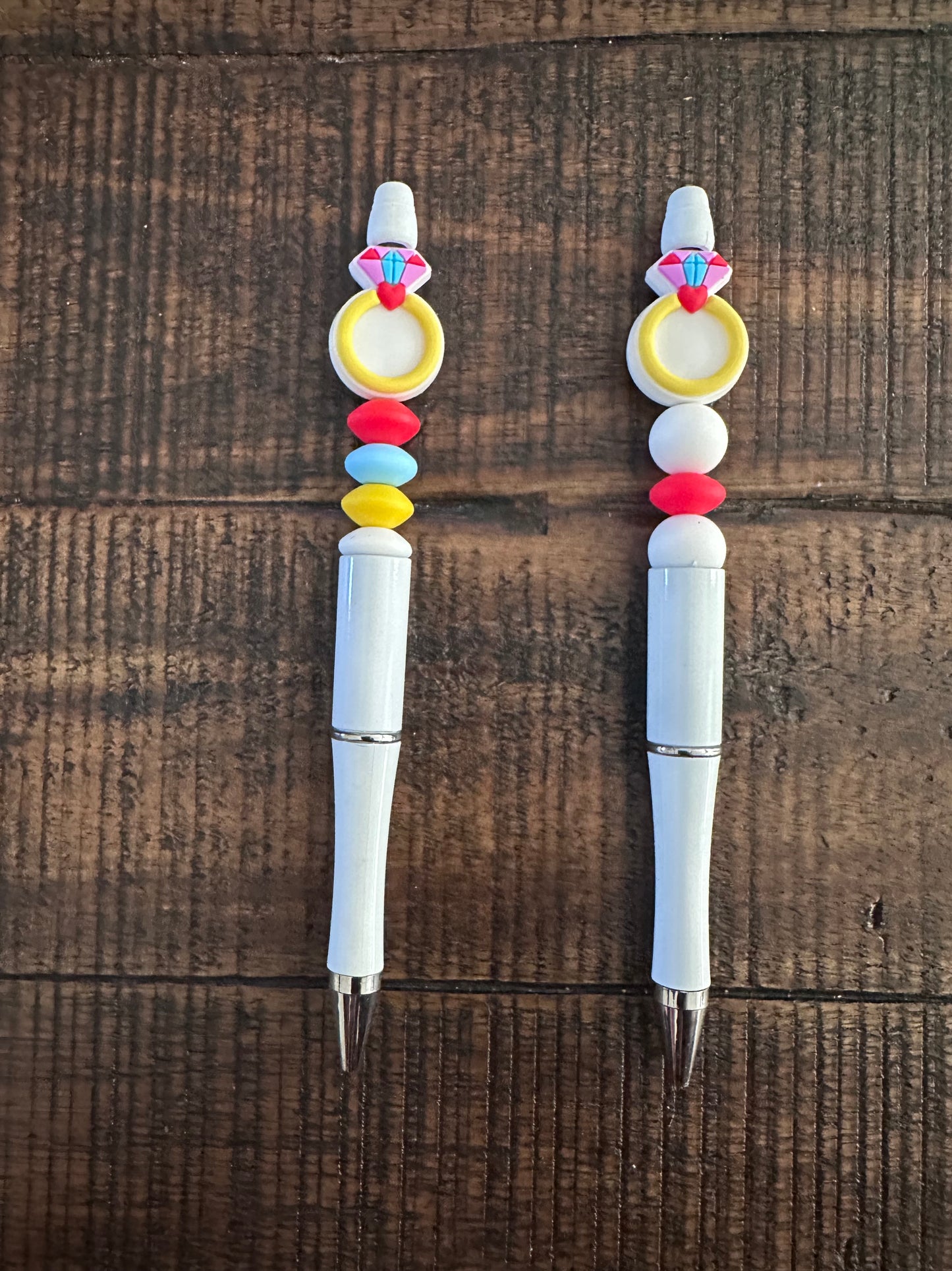 Engagement Ring Beaded Pens