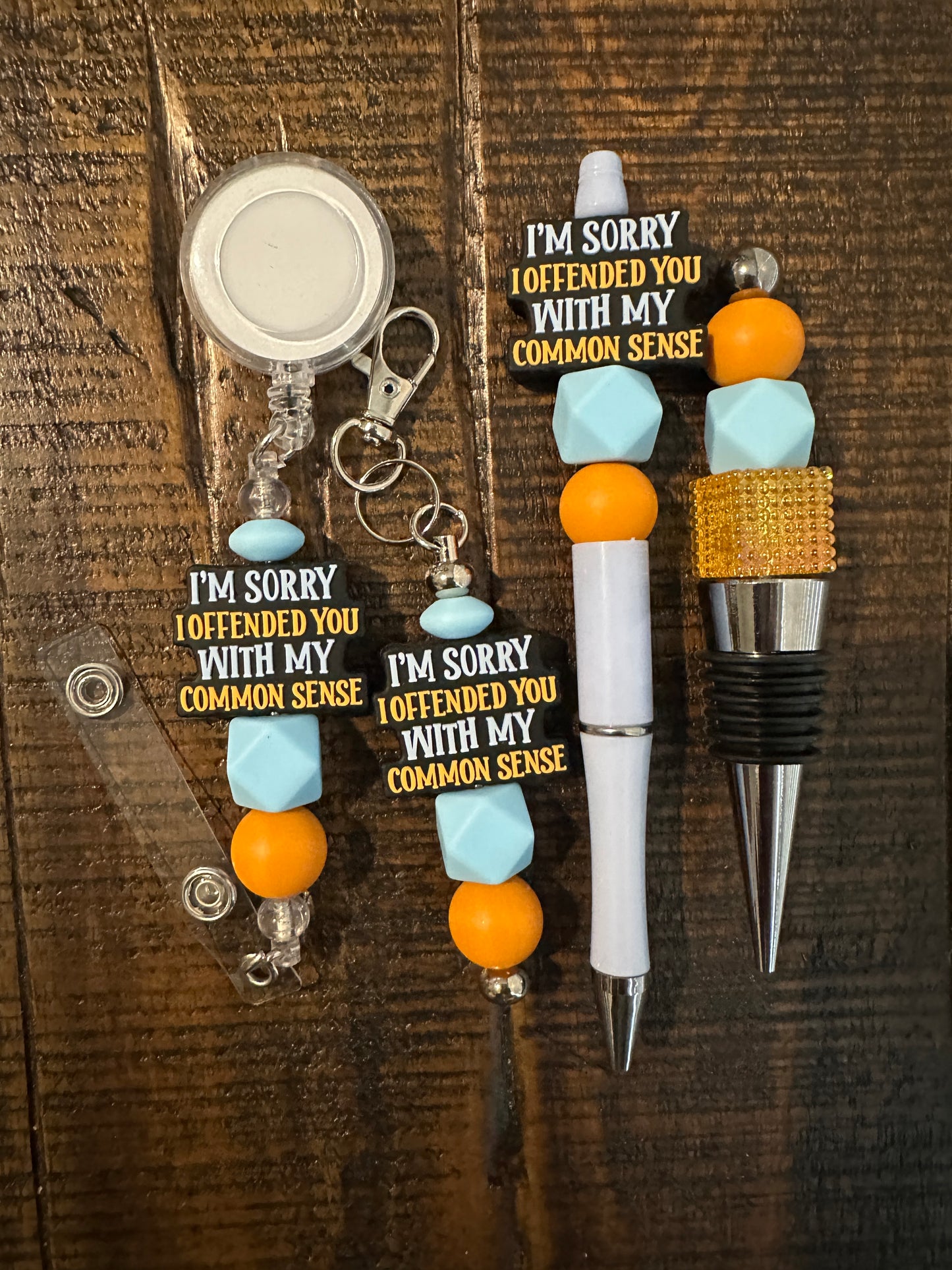 Beaded Sets (Blue Options)-Pen Keychain Lanyard Stopper