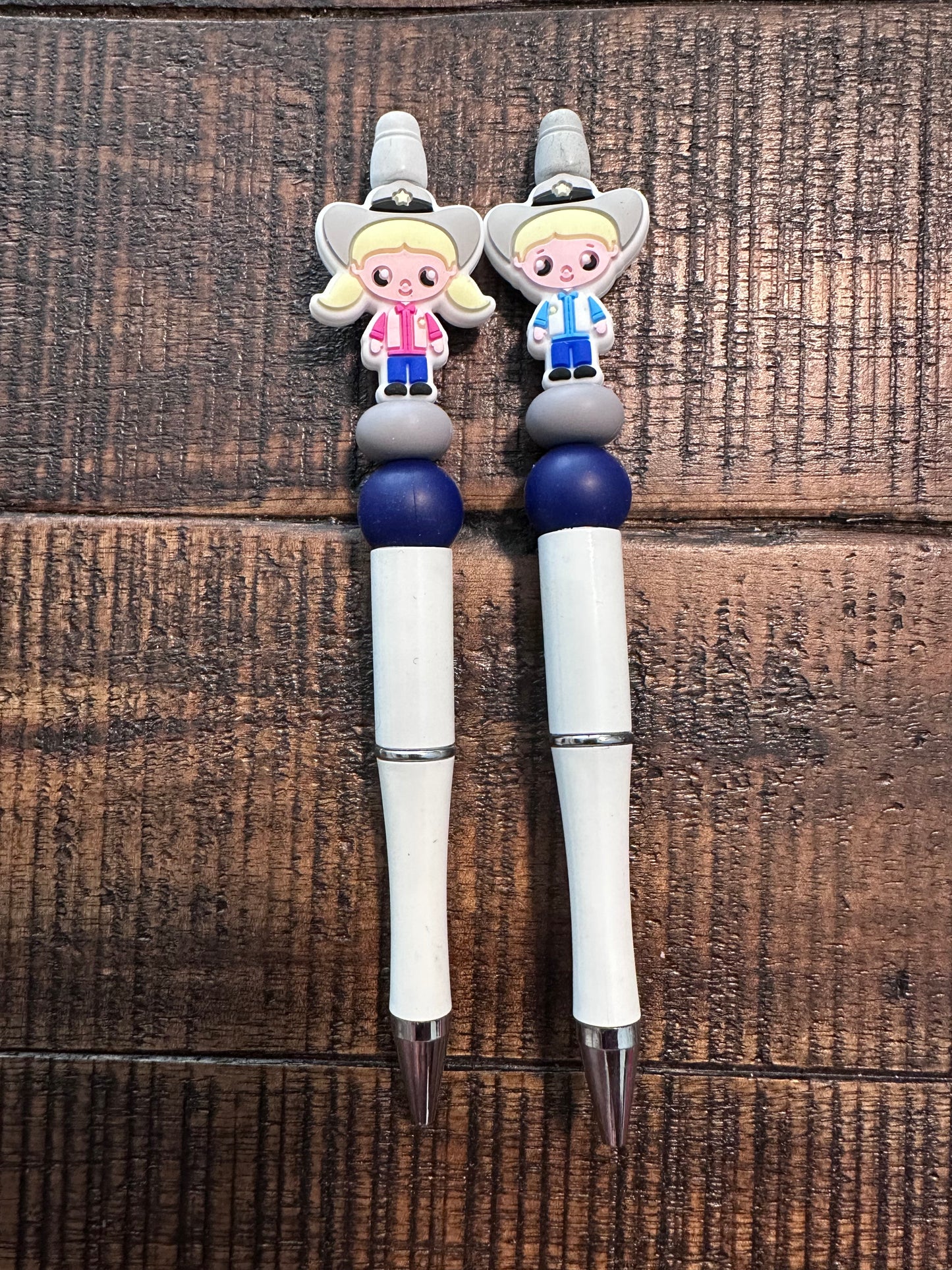 Cowboy and Cowgirl Beaded Pens