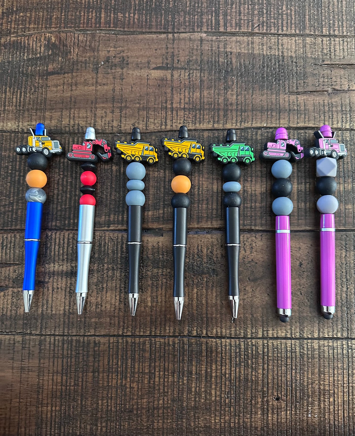 Construction Beaded Pens, Styluses, & Keychains