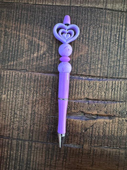 Beaded Pens & Styluses (Purple)