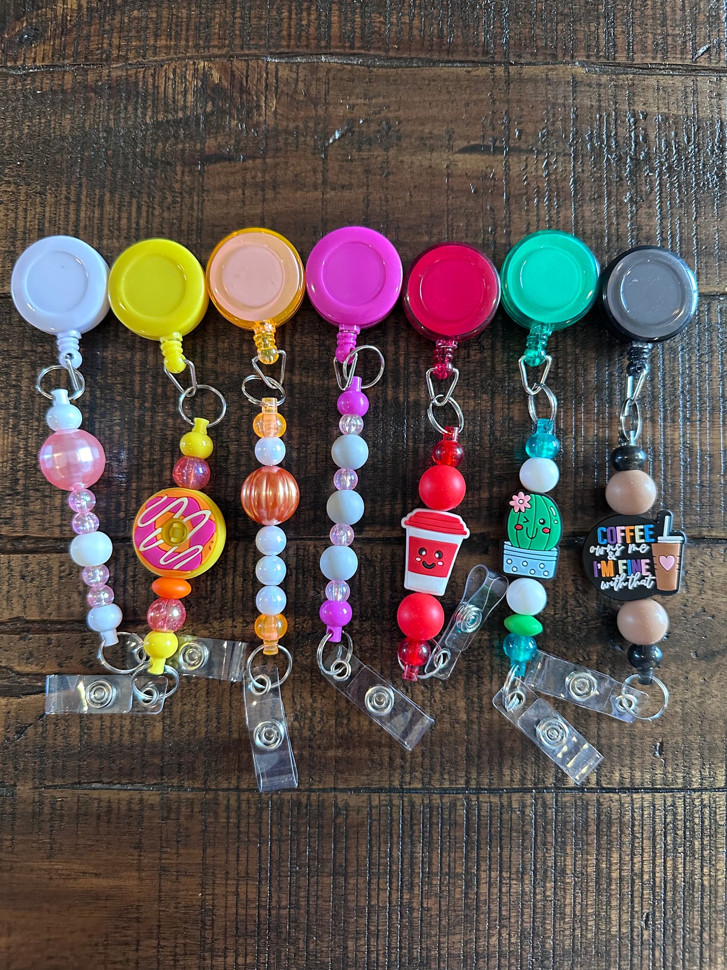 Beaded Clip Lanyards (Various Colors)