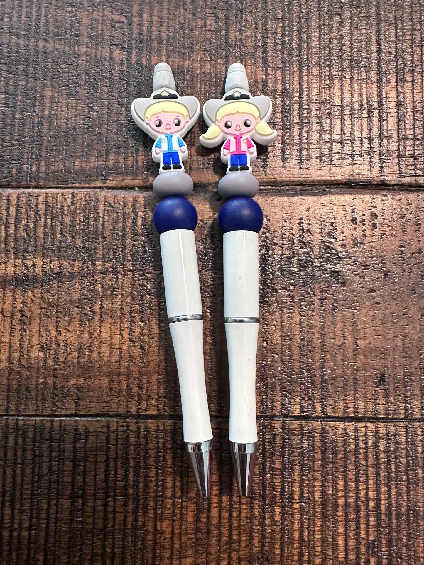 Cowboy and Cowgirl Beaded Pens