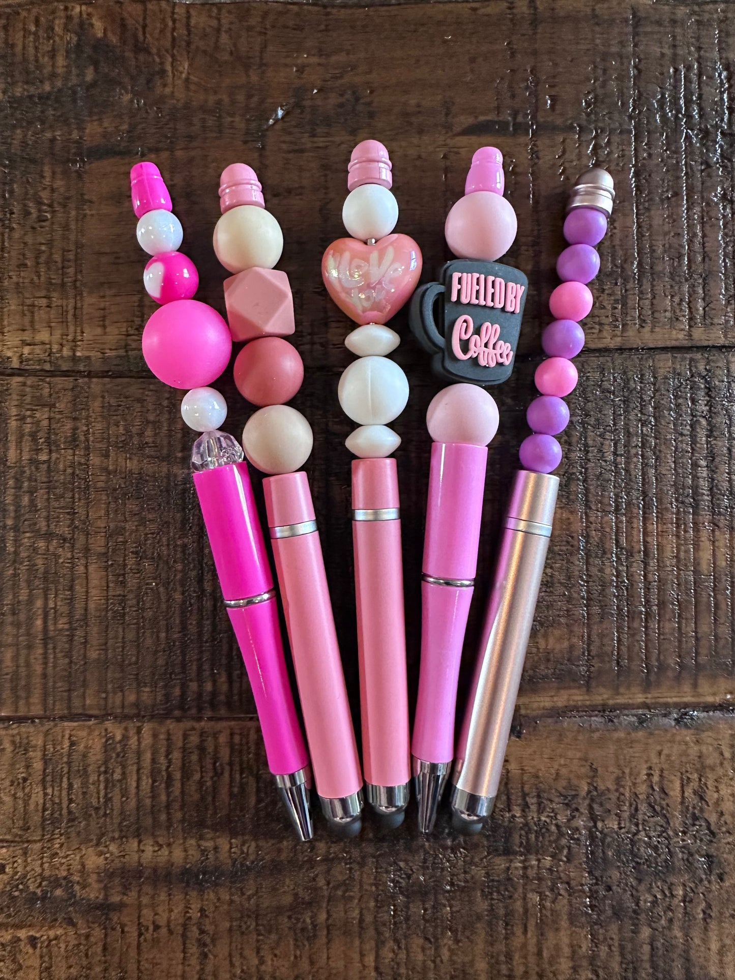 Beaded Pens & Styluses (Pink)