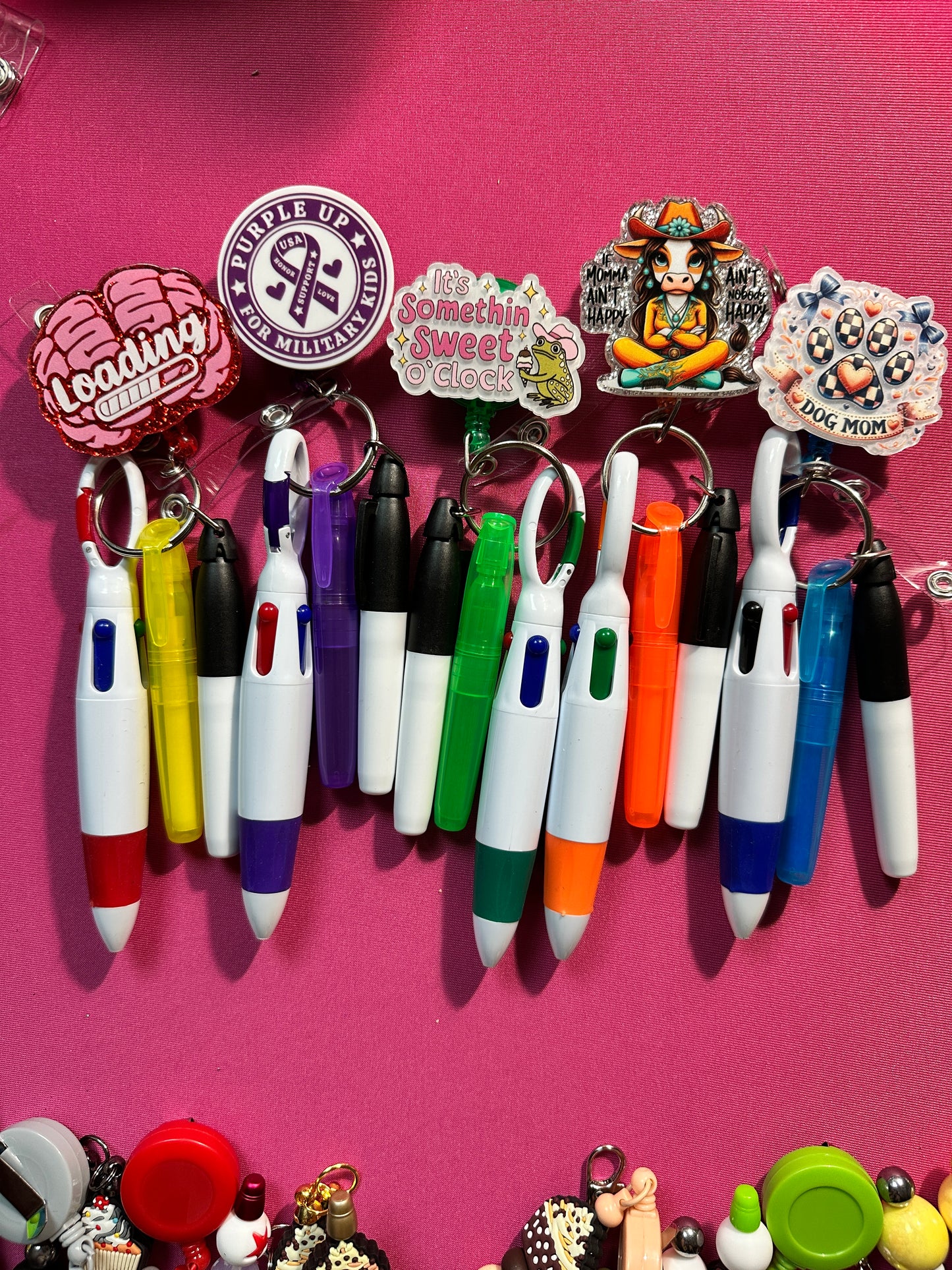 Badge Holder Sets: Pen Highlighter & Marker