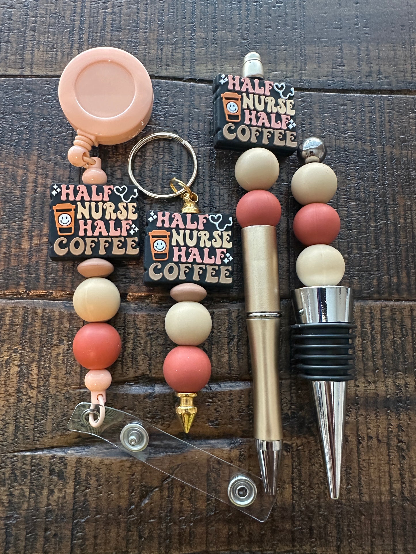 Beaded Sets (Gold Options)-Pen Keychain Lanyard Stopper