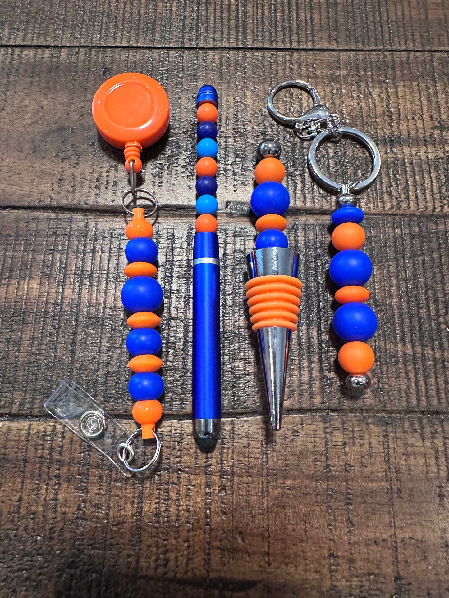 Beaded Sets (Blue Options)-Pen Keychain Lanyard Stopper