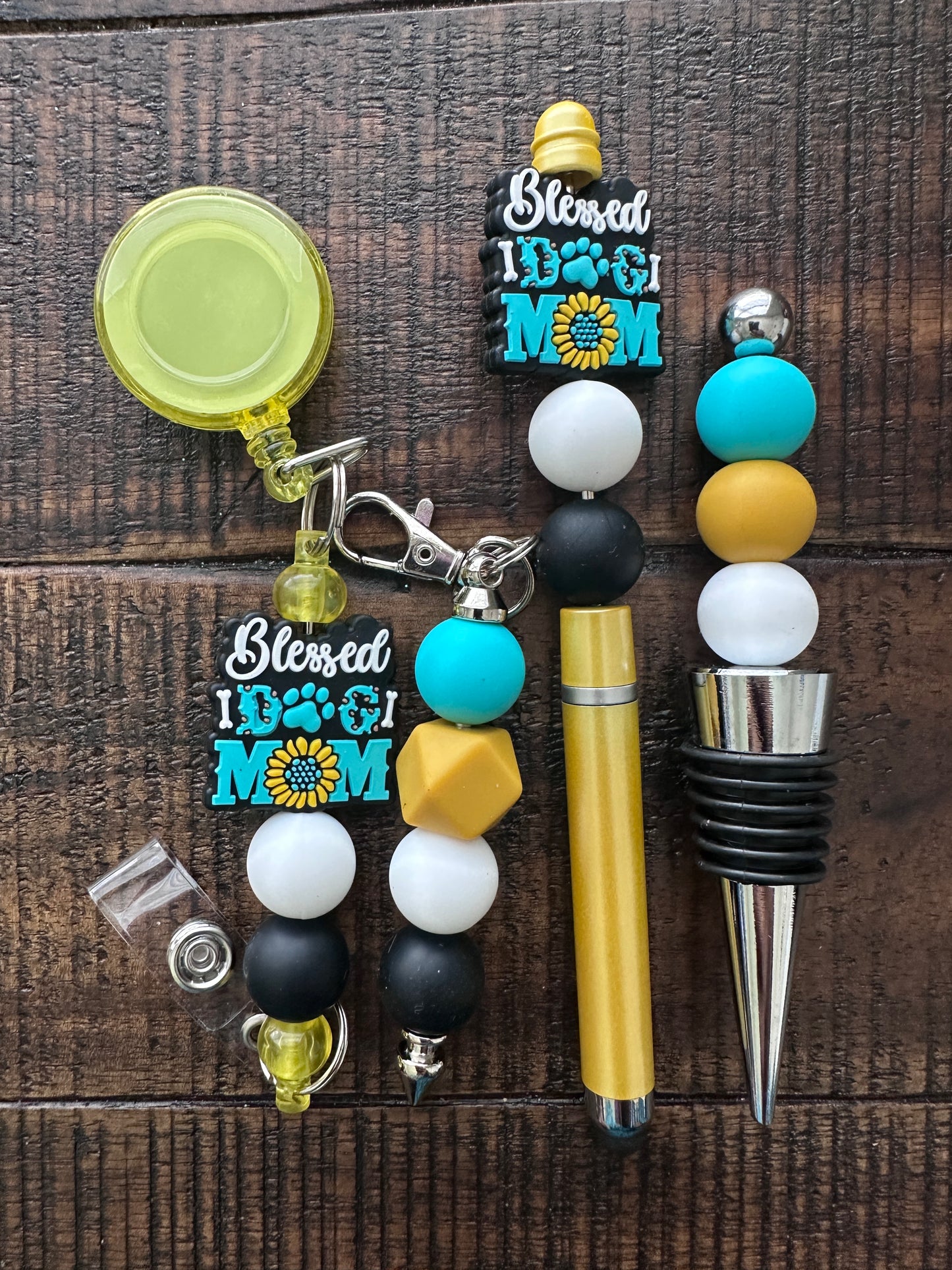 Beaded Sets (Gold Options)-Pen Keychain Lanyard Stopper