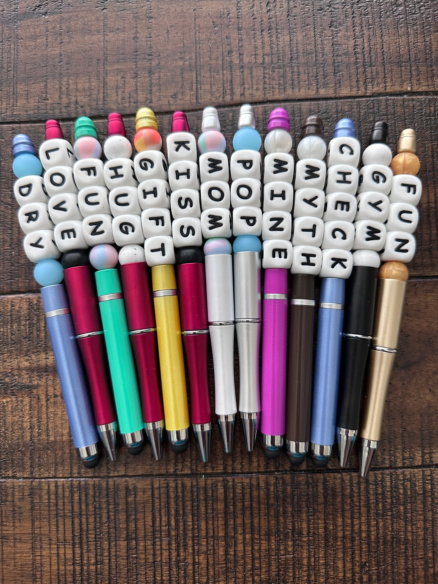 Beaded Pens & Styluses (With Words)