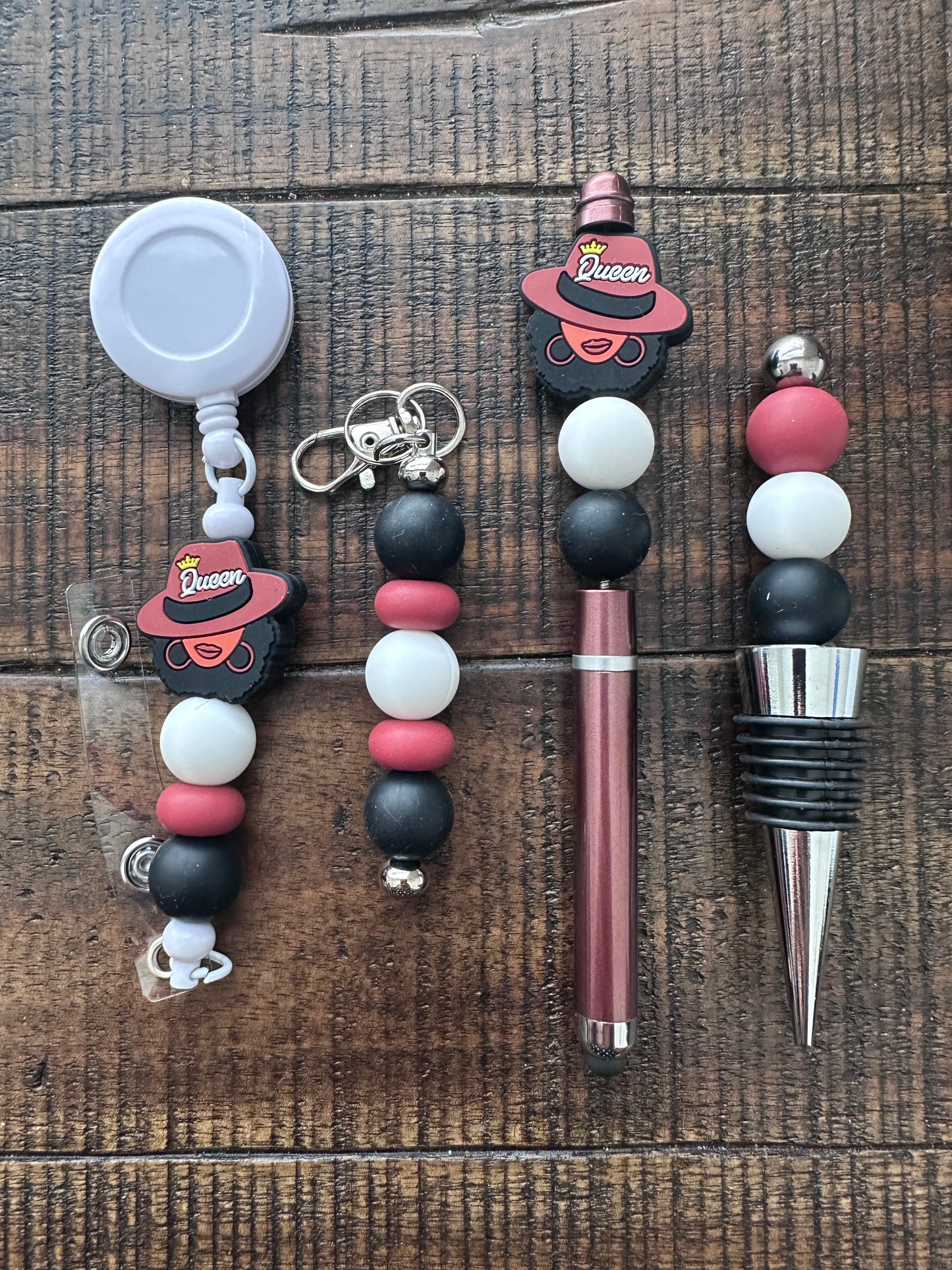Beaded Sets (Brown Options)-Pen Keychain Lanyard Stopper